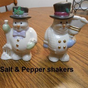 Lenox Snowmen salt & pepper shakers